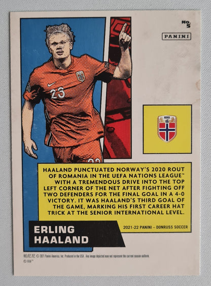 Erling Haaland - 2021 Panini Donruss Soccer Marvels #5 Norway (Norge)