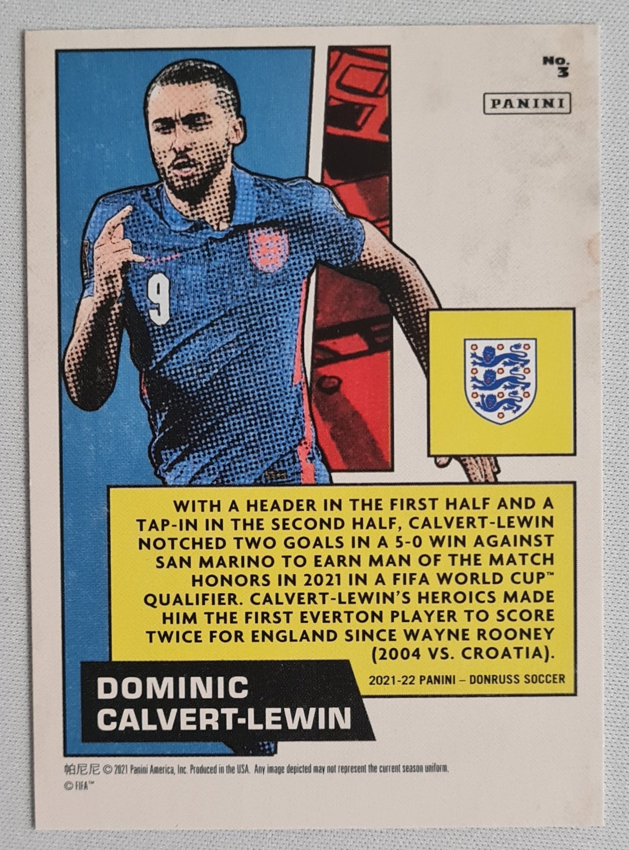 Dominic Calvert-Lewin - 2021 Panini Donruss Soccer Marvels #3 England