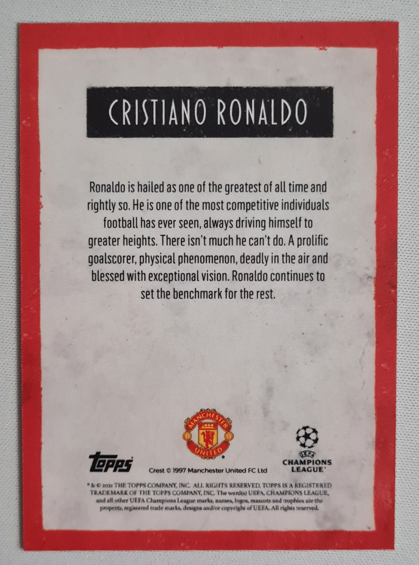Cristiano Ronaldo - 2021 Topps Deco Artistry Manchester United