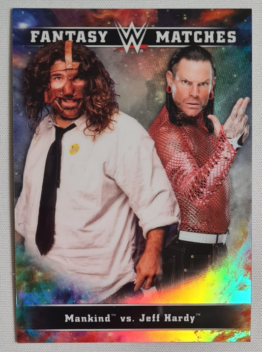 Mankind vs Jeff Hardy - 2020 Topps WWE #FM-15 Fantasy Matches Holo