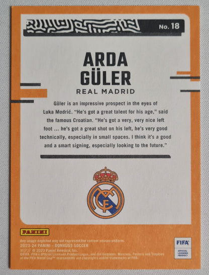 Arda Guler - 2023/24 Panini Donruss Soccer #18 The Rookies Real Madrid
