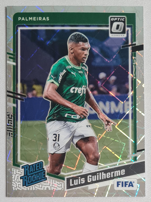 Luis Guilherme - 2023/24 Panini Donruss Soccer #196 Rated Rookie Palmeiras - Optic Velocity