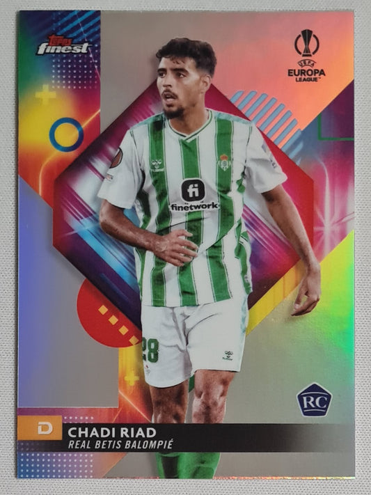 Chadi Riad - 2024 Topps Finest #128 (RC) Refractor (EL) Real Betis Balompie
