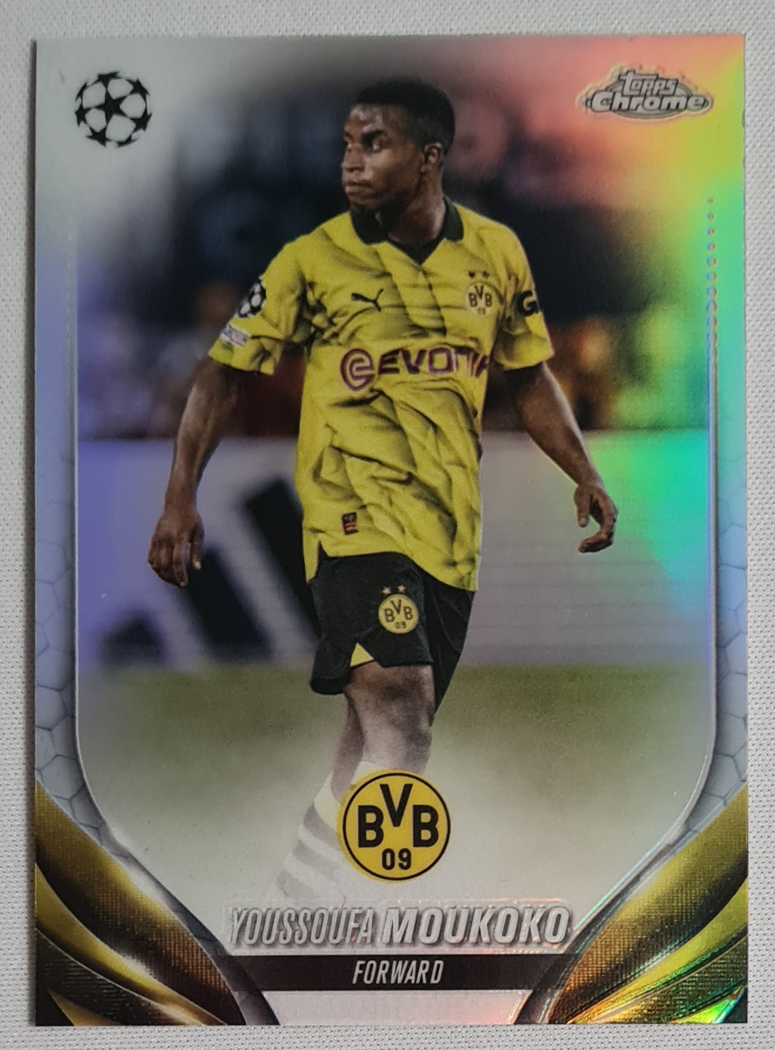 Youssoufa Moukoko - 2024 Topps Chrome #157 Refractor - Borussia Dortmund BvB09 (CL)