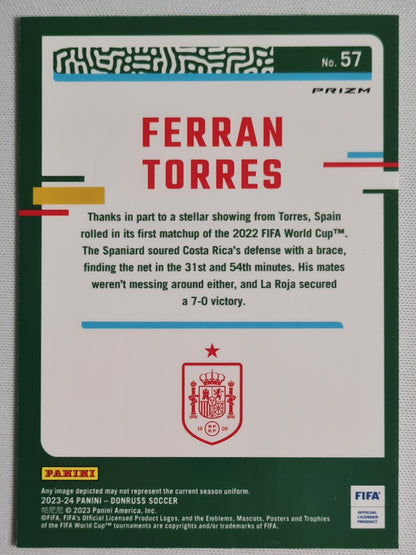 Ferran Torres - 2023/24 Panini Donruss Soccer #57 Silver Prizm Spain