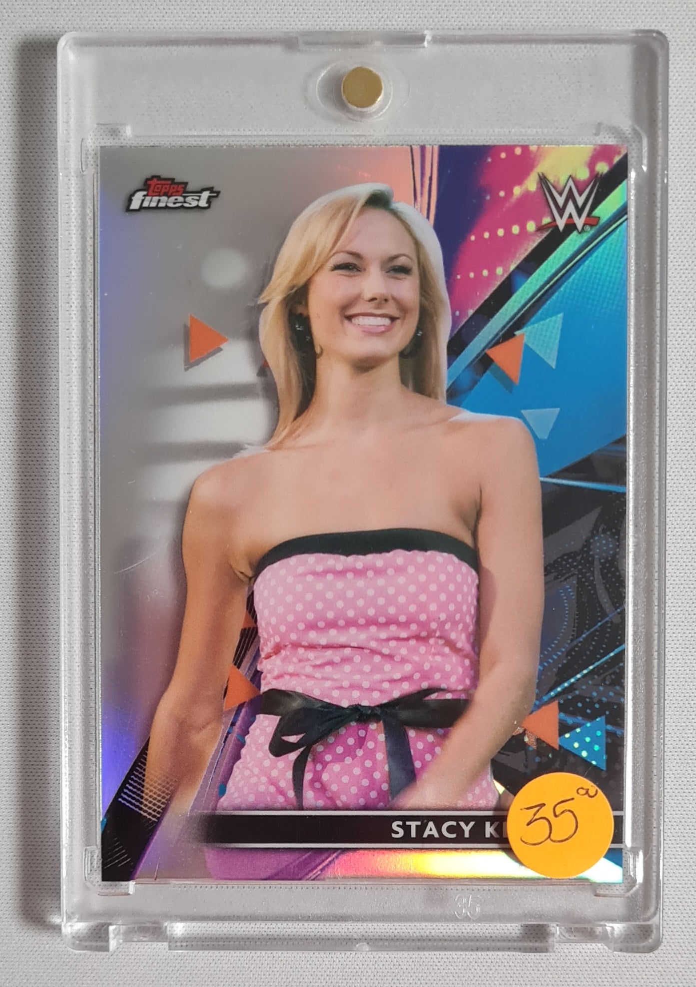 Stacy Keibler - 2021 Topps Finest WWE #122 Superstar Diva Extended SP Refractor