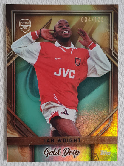 Ian Wright - 2024 Topps Gold Drip #47 Arsenal FC /125