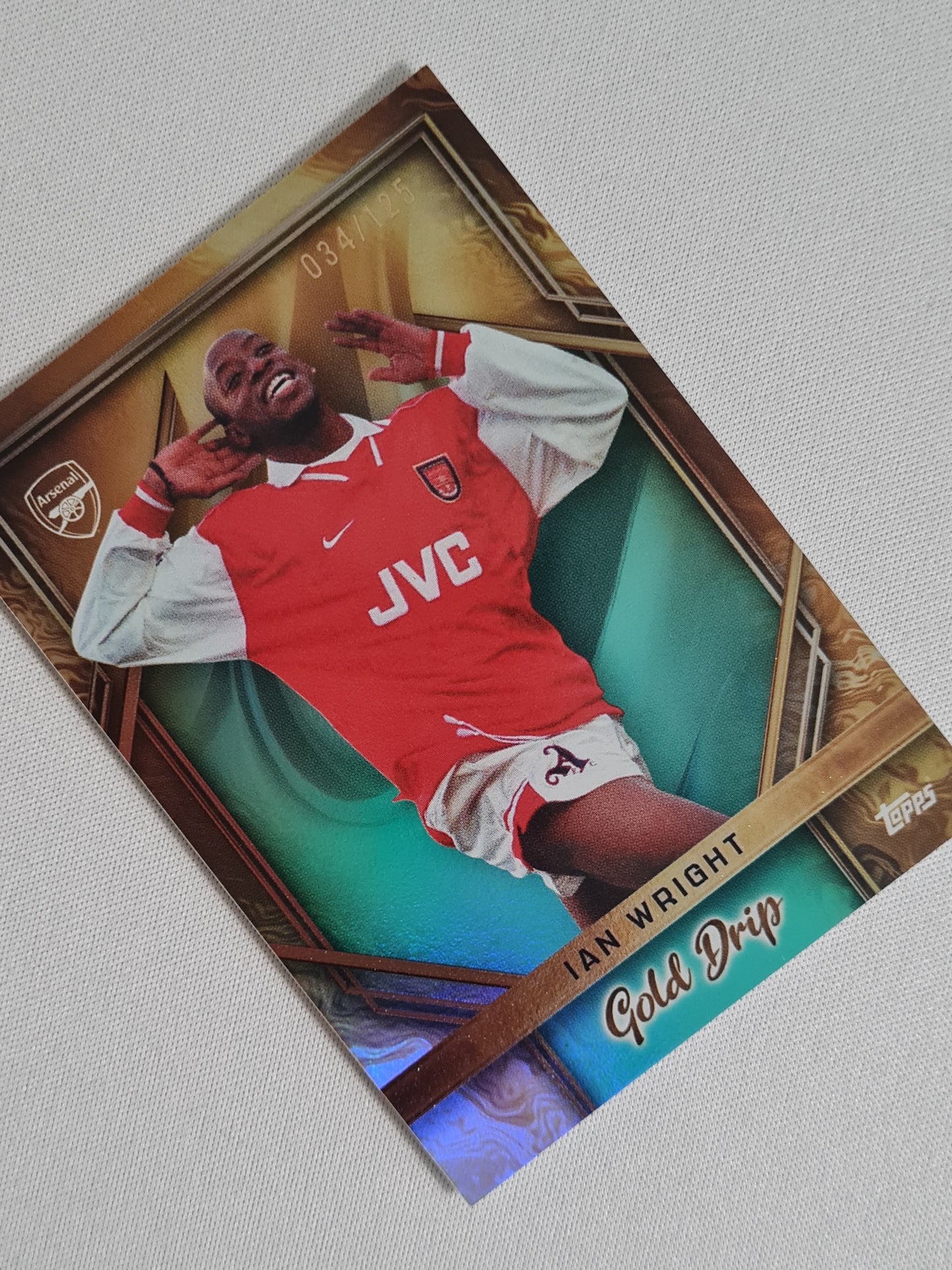 Ian Wright - 2024 Topps Gold Drip #47 Arsenal FC /125