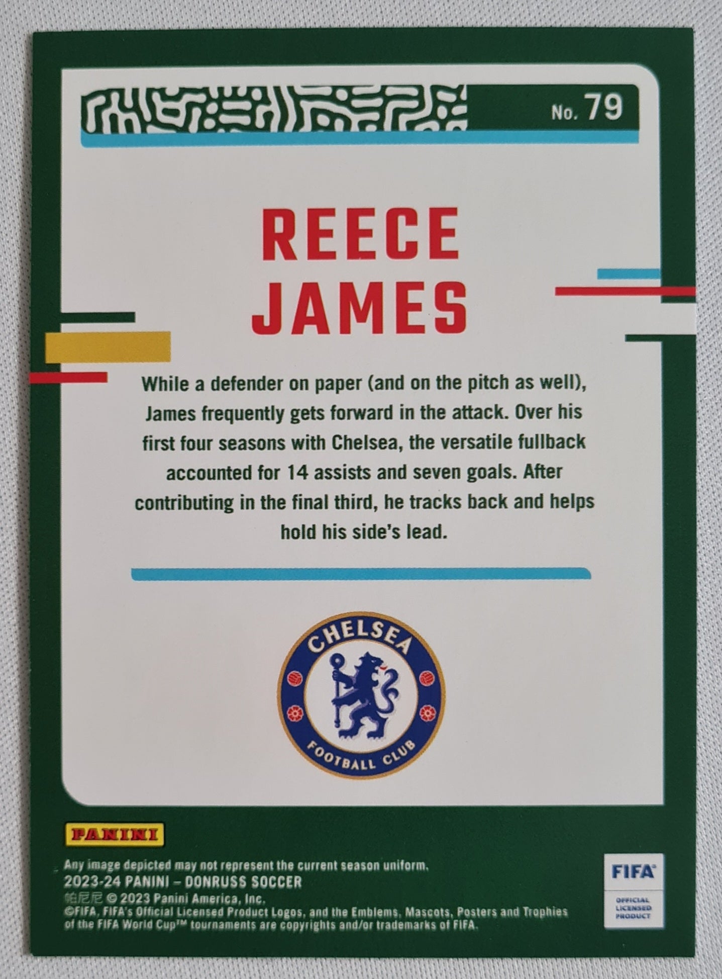Reece James - 2023/24 Panini Donruss Soccer #79 Chelsea FC - Optic Prizm