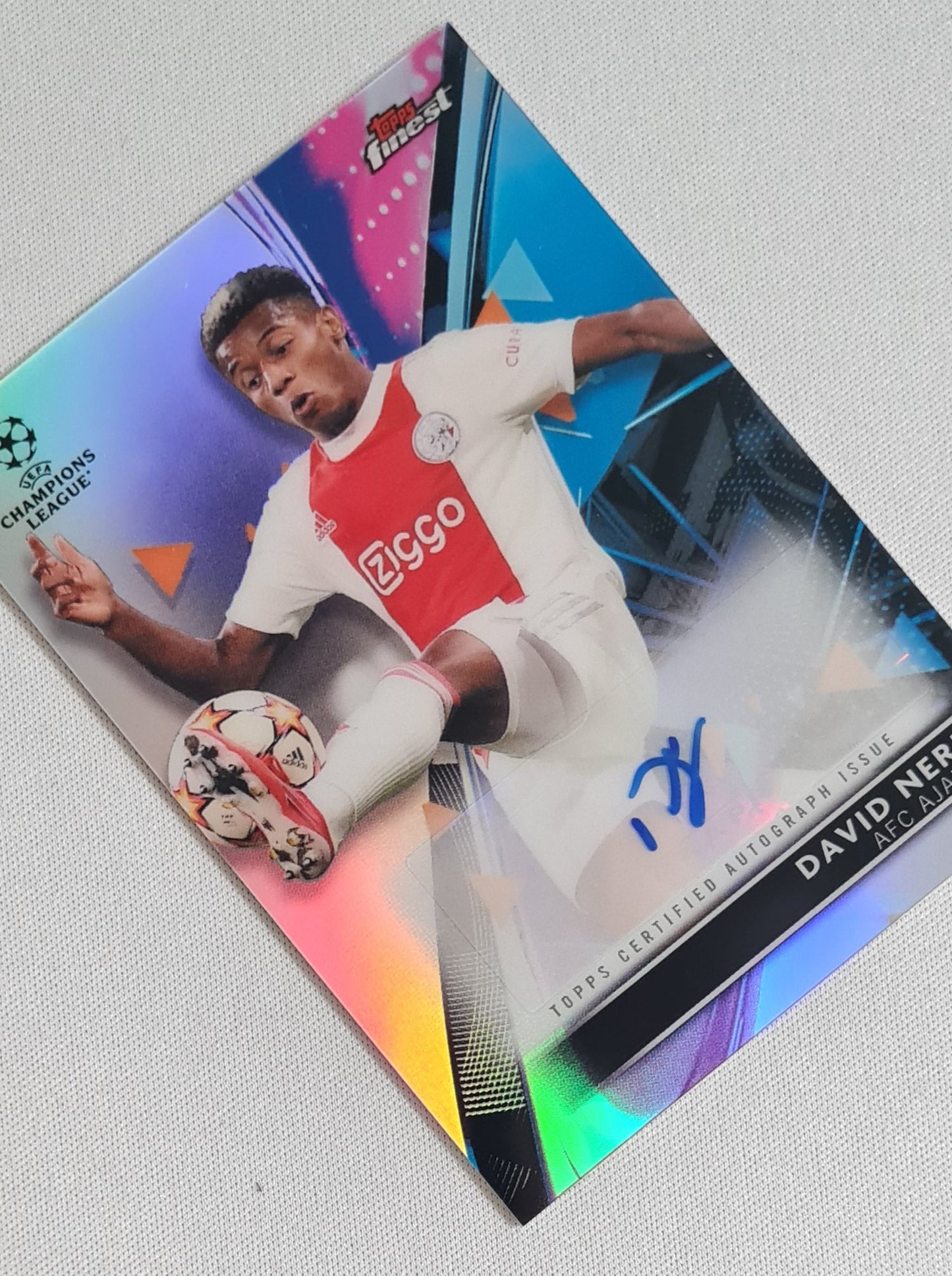 David Neres - 2022 Topps Finest #BA-ND AFC Ajax Amsterdam (CL)  Refractor/Autograph