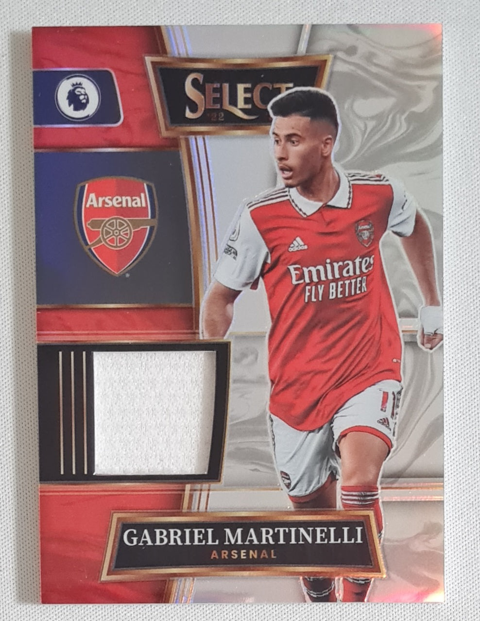 Gabriel Martinelli - 2022/23 Panini Select Premier League #SW-GM Prizm Refractor - White Patch