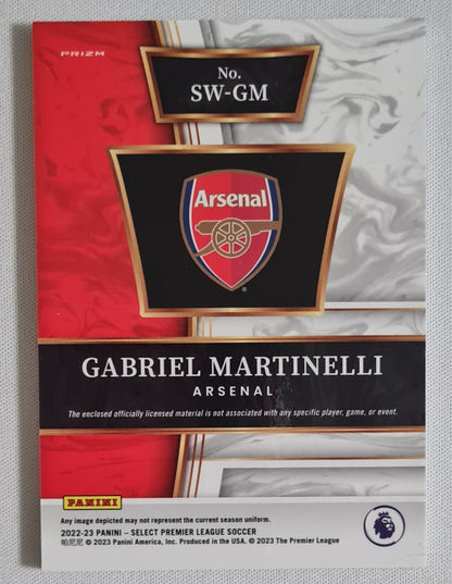 Gabriel Martinelli - 2022/23 Panini Select Premier League #SW-GM Prizm Refractor - White Patch