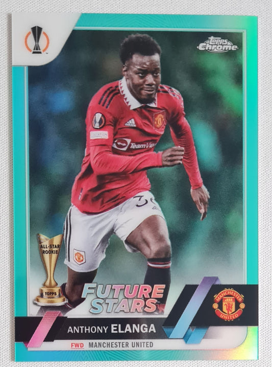 Anthony Elanga - 2023 Topps Chrome "Future Stars" #169 - Man United (EL) Aqua /199