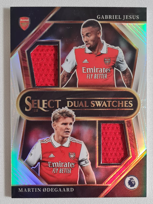 Jesus & Odegaard - 2022/23 Panini Select Premier league Soccer #DS-ASA Duel Swatches/Patch