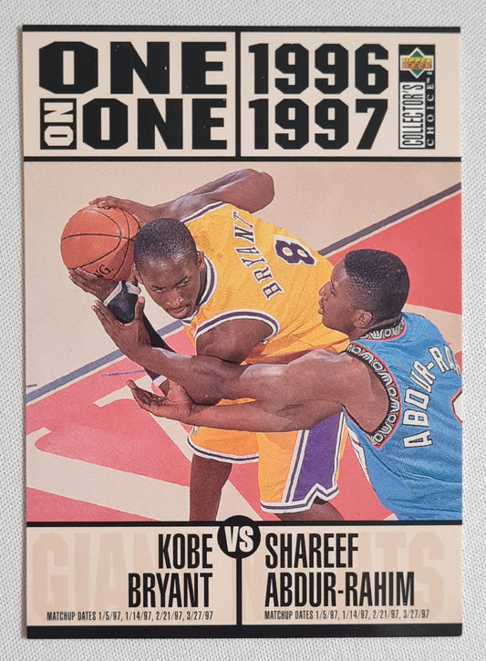 Kobe Bryant vs Shareef Abour-Rahim - 1996 Upper Deck One on One #361