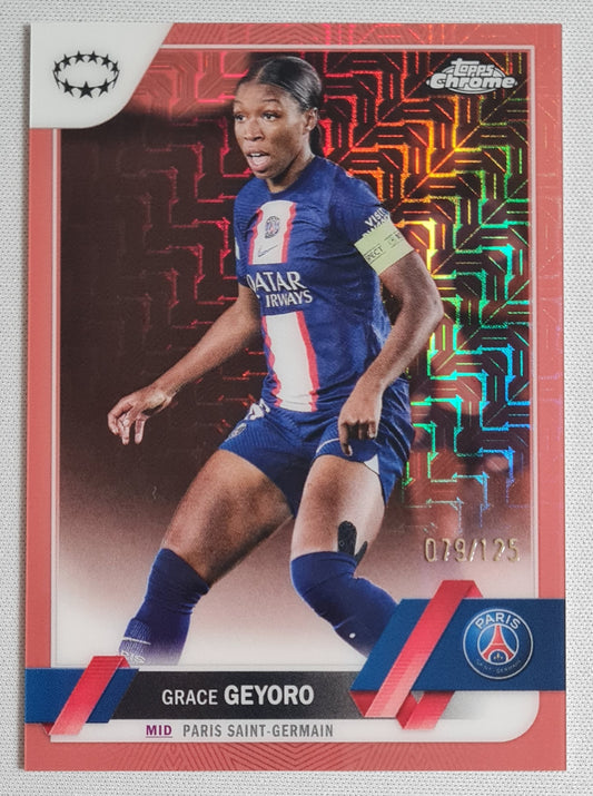 Grace Geyoro - 2023 Topps Chrome PSG Women UEFA #8 (WCL) Rose Gold Mojo /125