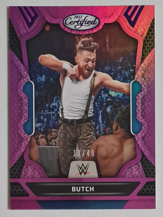 Butch - 2022 Panini Chronicles Certified WWE #225 Smack Down /49 Mirror Purple