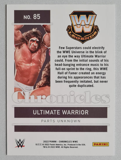 Ultimate Warrior - 2022 Panini Chronicles WWE #85 Blue Foil Parrallel /99