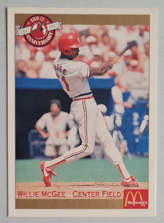 Willie McGee - 1992 Pacific Trading Cards #43 of 55 MLB St. Louis