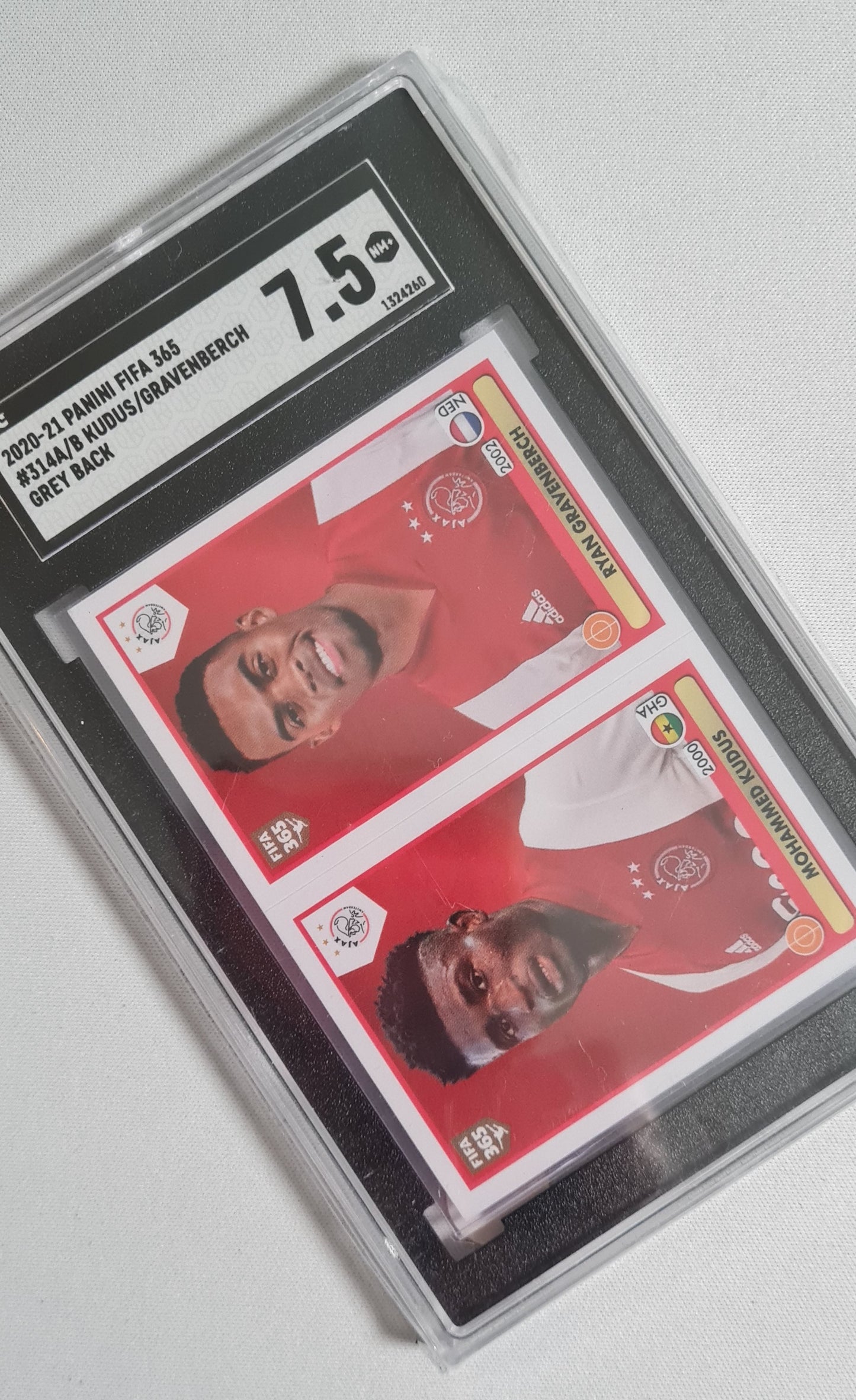 B. Kudus & Gravenberch - 2020/21 Panini FIFA 365 #314A Grey Back SGC 7.5 Ajax Amsterdam