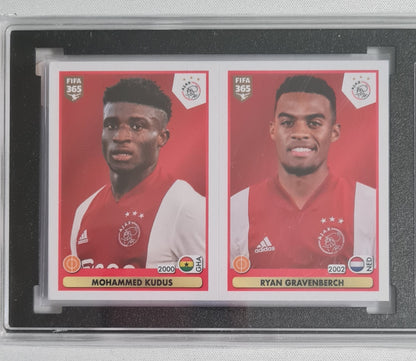 B. Kudus & Gravenberch - 2020/21 Panini FIFA 365 #314A Grey Back SGC 7.5 Ajax Amsterdam