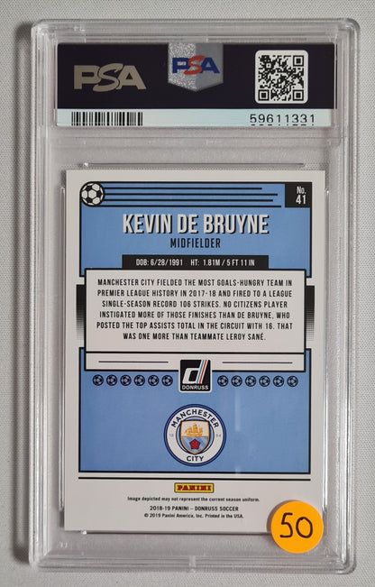 Kevin de Bruyne - 2018 Panini Donruss Press Proof - Red #41 PSA 10 GEM MT
