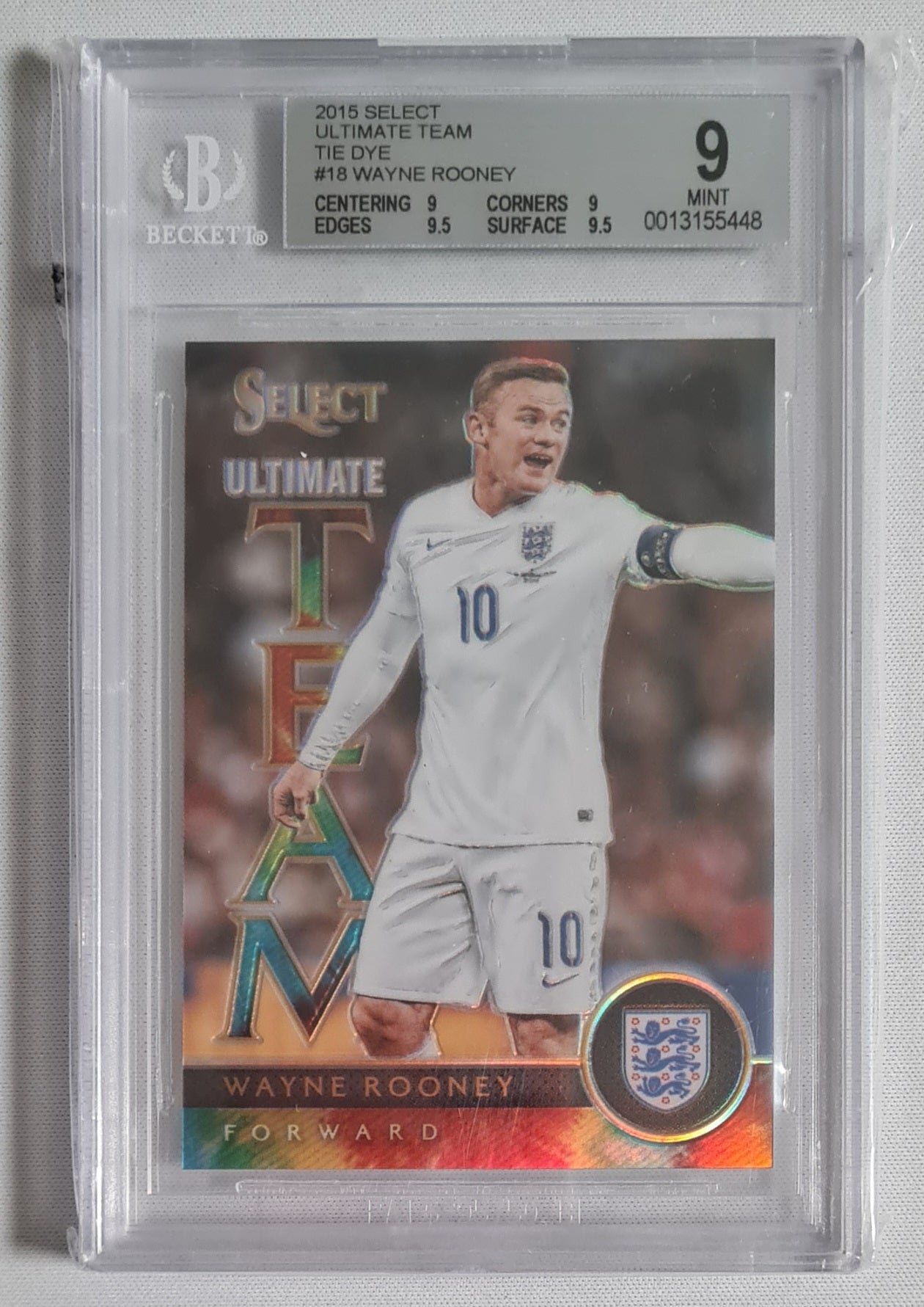 Wayne Rooney - 2015 Select Ultimate Team #18 Tie-Dye /30 Beckett 9 Mint