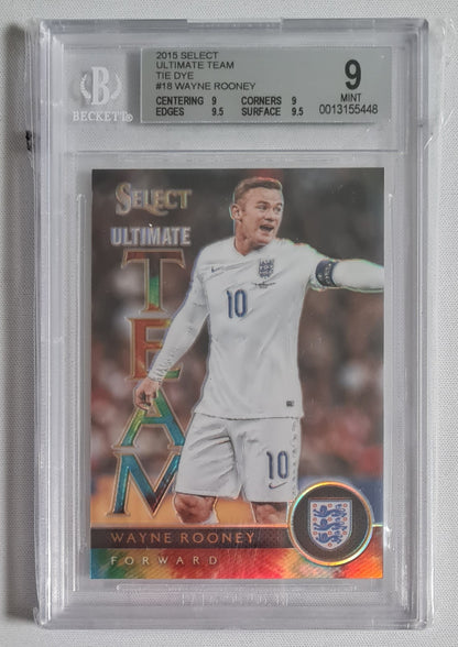 Wayne Rooney - 2015 Select Ultimate Team #18 Tie-Dye /30 Beckett 9 Mint