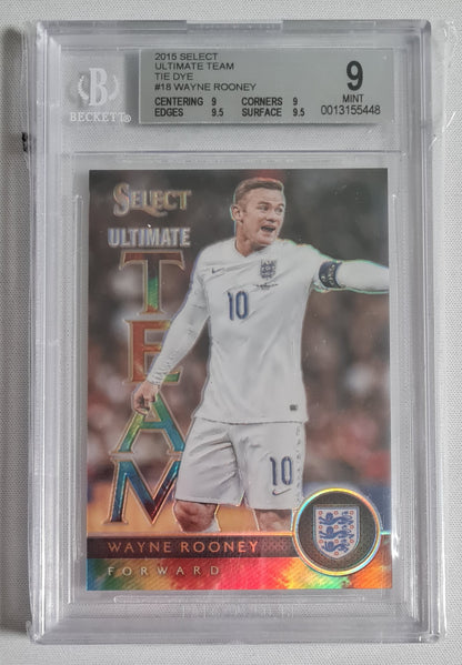 Wayne Rooney - 2015 Select Ultimate Team #18 Tie-Dye /30 Beckett 9 Mint