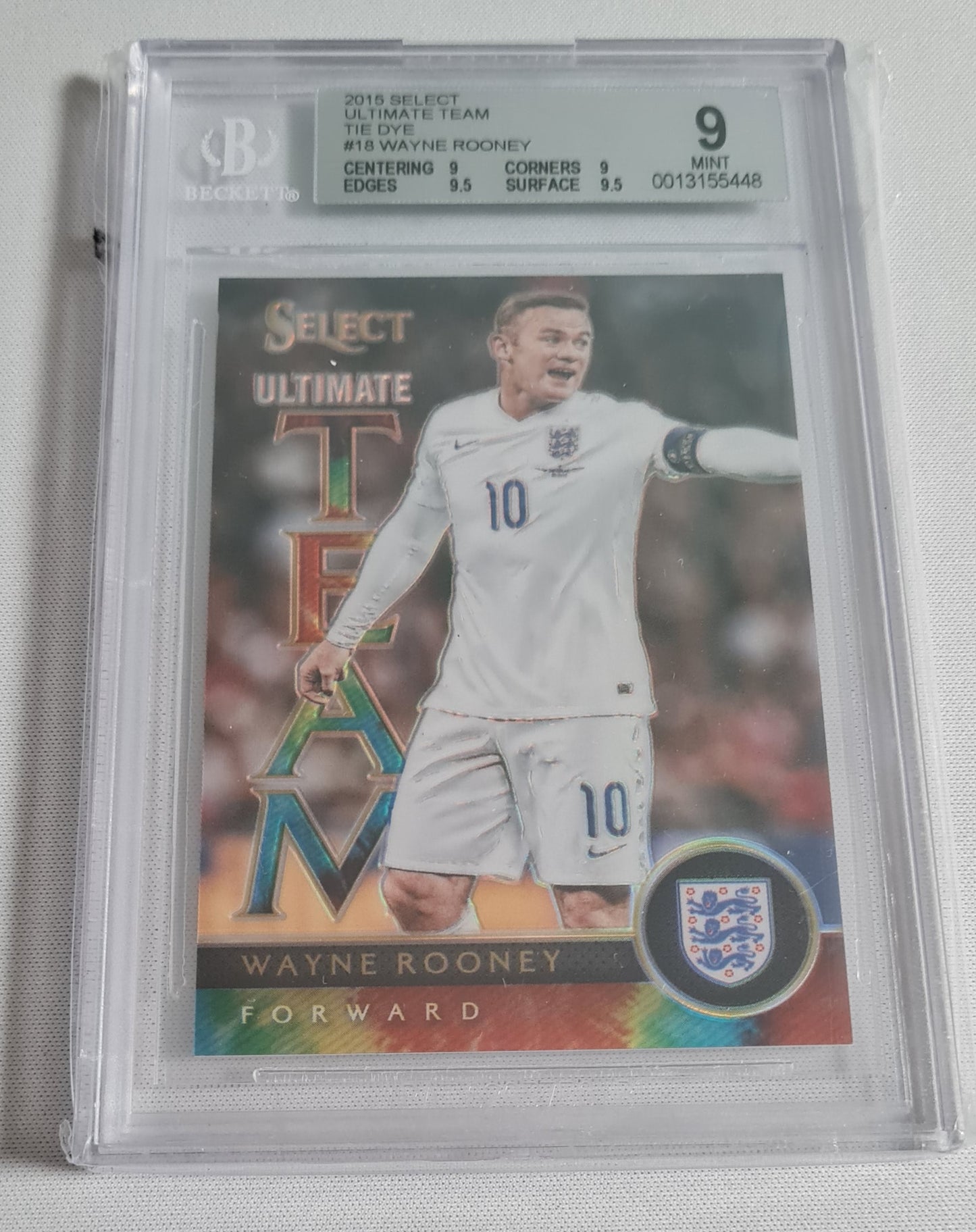 Wayne Rooney - 2015 Select Ultimate Team #18 Tie-Dye /30 Beckett 9 Mint