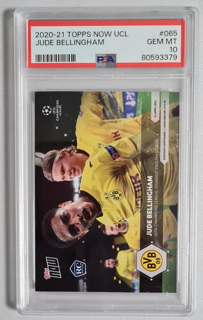 Jude Bellingham - 2020 Topps Now UCL #055 (RC) BvB09 (CL) PSA 10 GEM MT