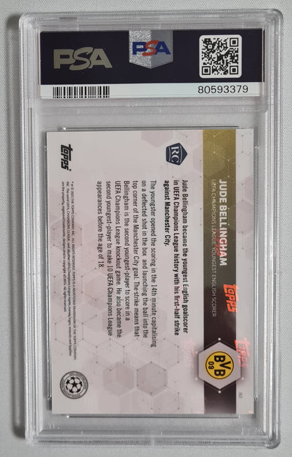 Jude Bellingham - 2020 Topps Now UCL #055 (RC) BvB09 (CL) PSA 10 GEM MT