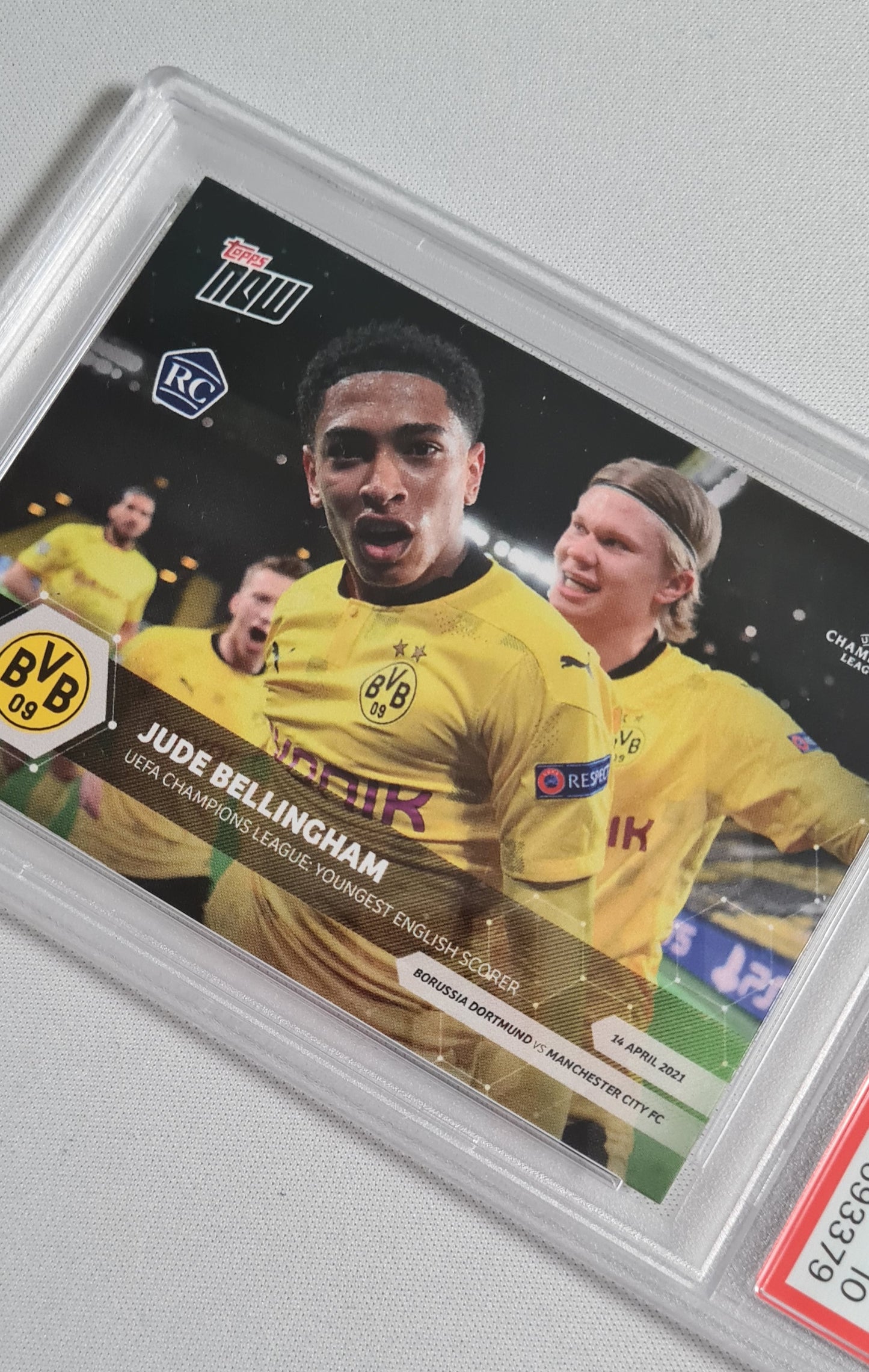 Jude Bellingham - 2020 Topps Now UCL #055 (RC) BvB09 (CL) PSA 10 GEM MT
