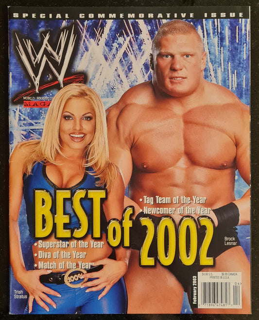 World Wrestling Entertainment Magazine - 2003 Feb Edition (printed USA) "Best of 2002"