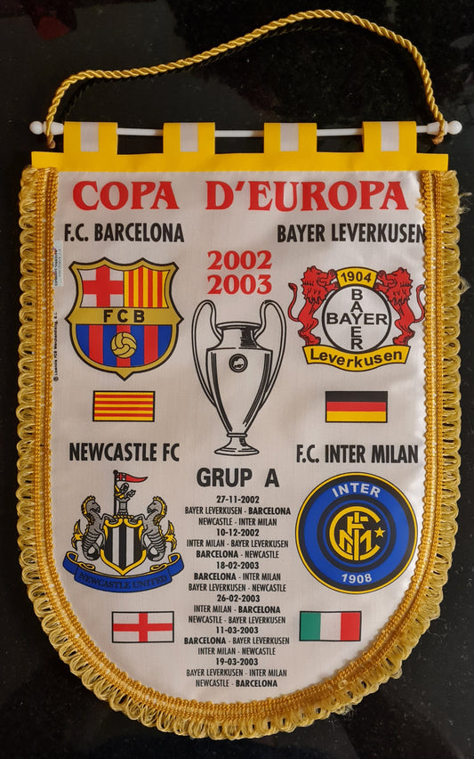 Champions League Pennant - 2002/03 Copa D'Europa Grup A