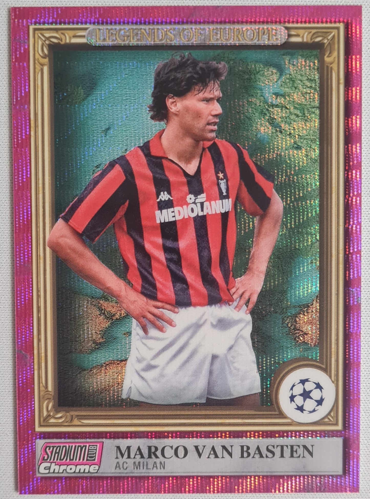 Marco van Basten - 2023 Topps Stadium Club Chrome - Legends of Europe Pink /150