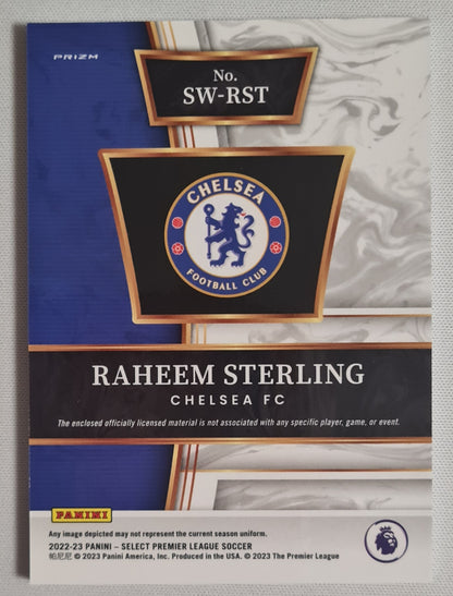Raheem Sterling - 2022/23 Panini Select Premier League Soccer #SW-RST two color Patch