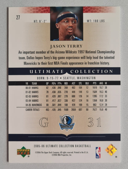 Jason Terry - 2005/06 Upper Deck Ultimate Collection Basketball #27 Dallas Mavericks /125