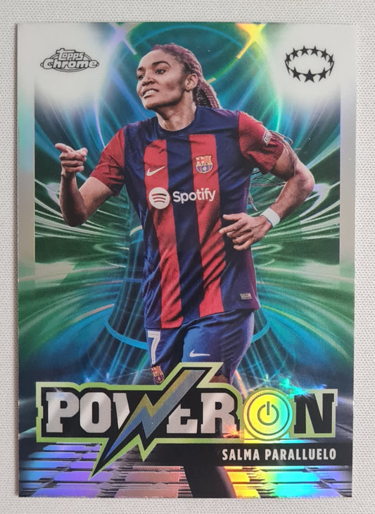 Salma Paralluelo - 2024 Topps Chrome #PO-1 "Power On" FC Barcelona (WCL)