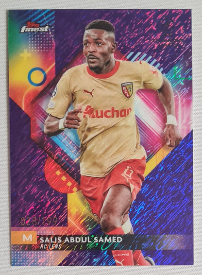 Salis Abdul Samed - 2024 Topps Finest #14 RC Lens (CL) Purple Shimmer /199