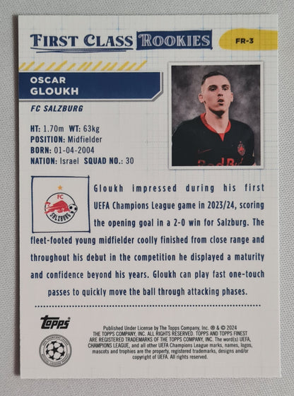 Oscar Gloukh - 2024 Topps Finest First Class Rookies (RC) #FR-3 Refractor
