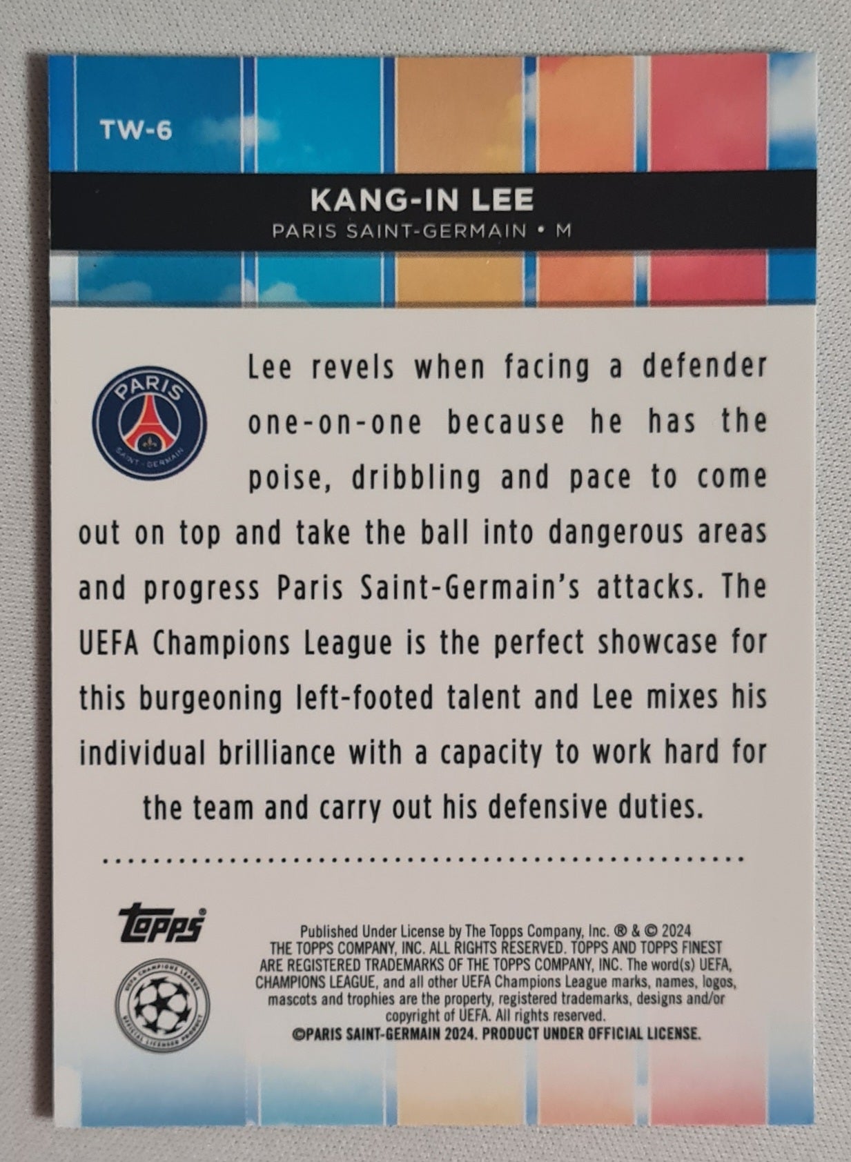 Kang-in Lee - 2024 Topps Finest - Top of the World #TW-6 PSG