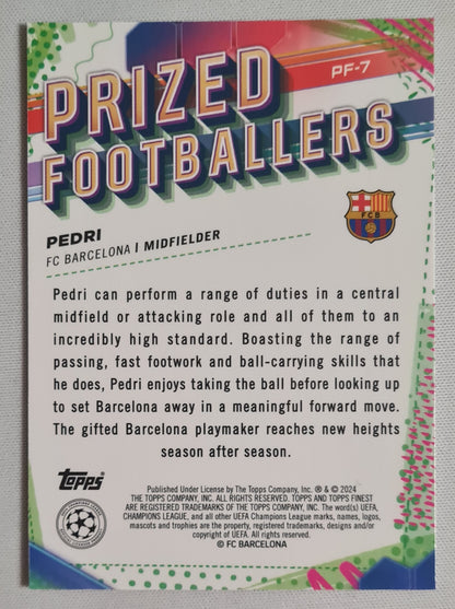 Pedri - 2024 Topps UEFA Prized Footballers #PF-7 Barcelona FC (CL)