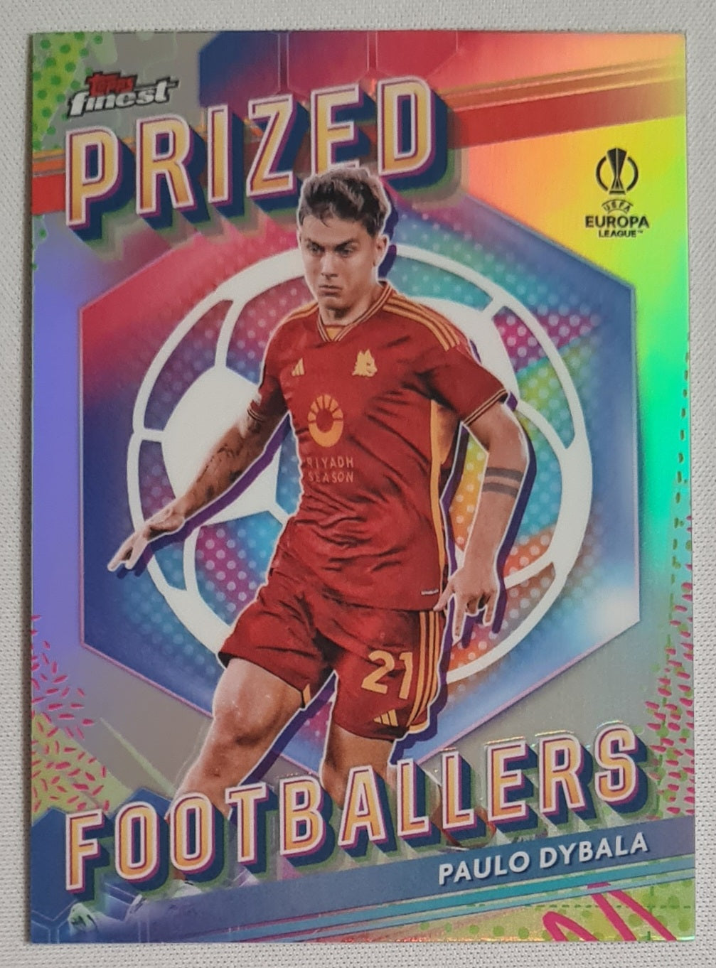 Paulo Dybala - 2024 Topps Finest UEFA Prized Footballers #PF-4 AS Roma (CL)
