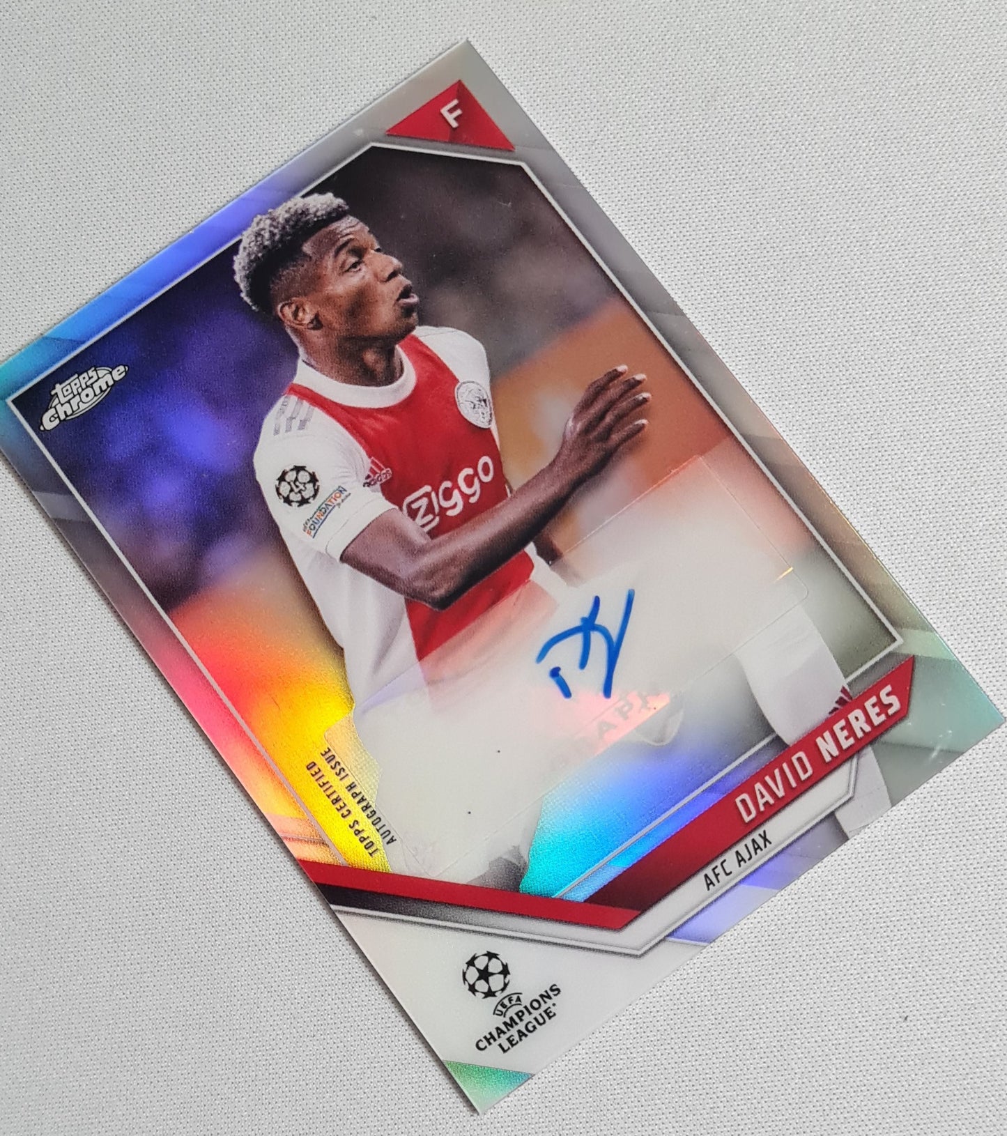 David Neres - 2022 Topps Chrome #CA-DN (CL) AFC Ajax Amsterdam Refractor /Autograph