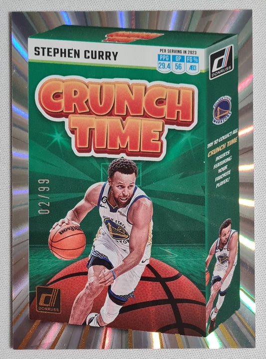 Stephen Curry - 2023/24 Panini Donruss Basketball Crunch Time #6 Holo Razer /99 - Case Hit!