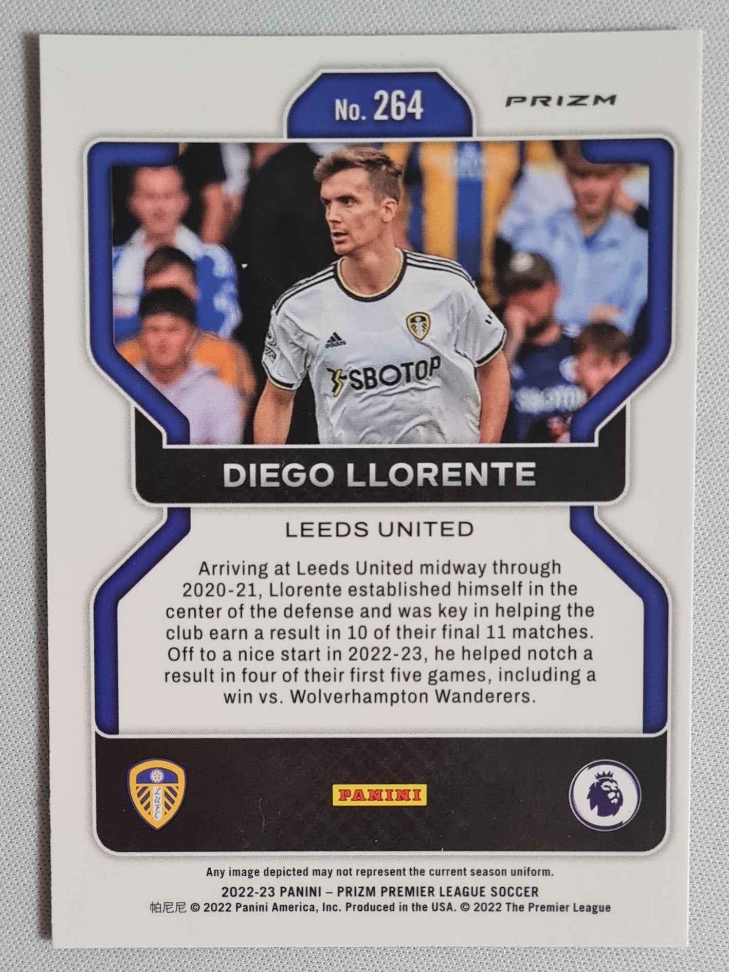 Diego Llorente - 2022/23 Panini Prizm EPL Pink Mosaic Prizm #264 Leeds United