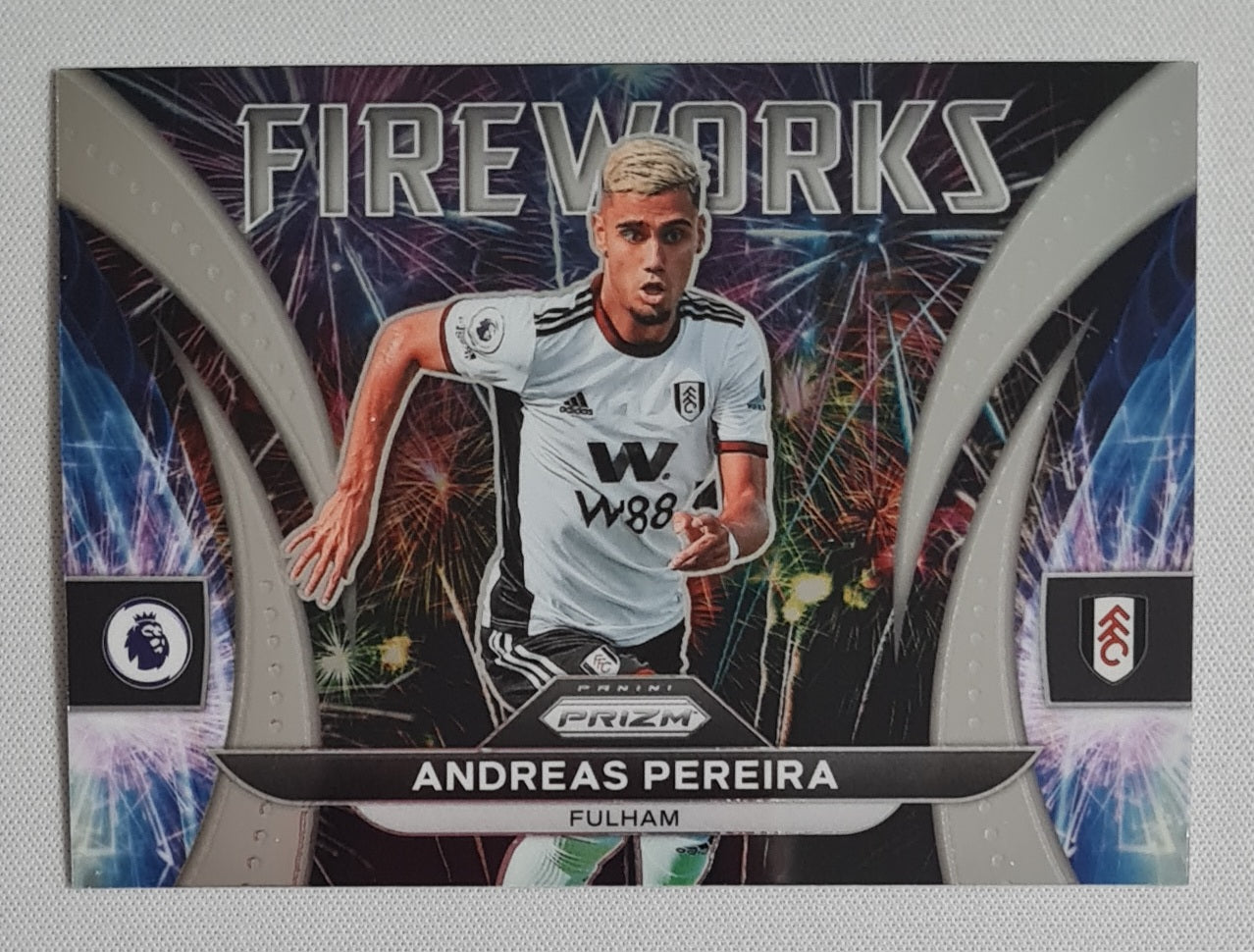 Andreas Pereira - 2022/23 Panini Prizm Premier League Fireworks #5 Fulham