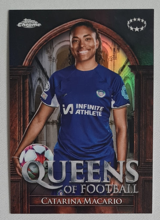 Catarina Macario - 2023/24 Topps Chrome UEFA Women's CL QUEENS OF FOOTBALL #QF-7 Chelsea FC