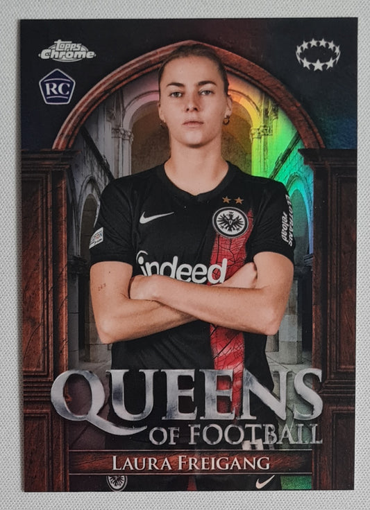 Laura Freigang - 2023/24 Topps Chrome UEFA Women's CL Queens of Football RC #QF-20 Eintracht Frankfurt